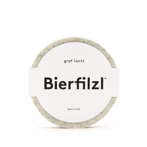 Heather White Custom Bierfilzl Round Felt Coaster - Corporate Gifts
