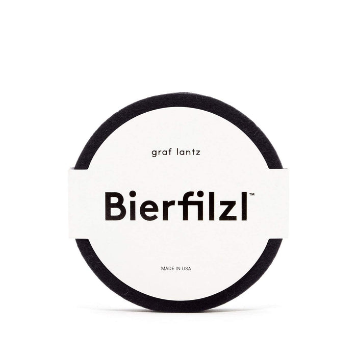 Black Custom Bierfilzl Round Felt Coaster - Corporate Gifts