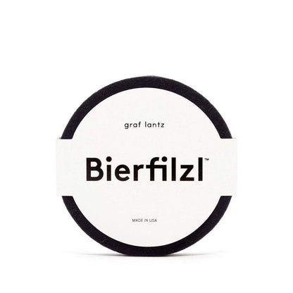 Black Custom Bierfilzl Round Felt Coaster - Corporate Gifts