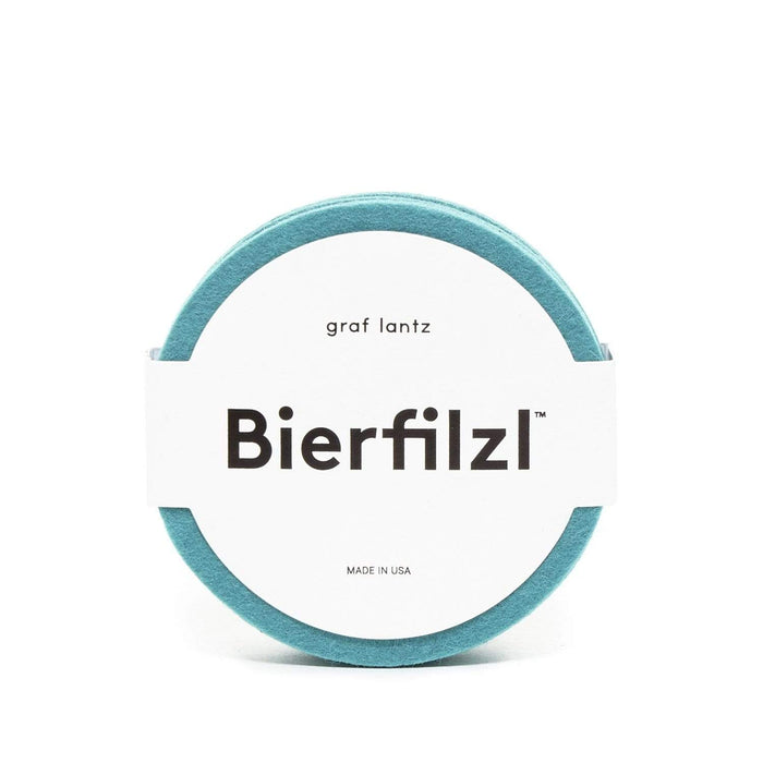 Turquoise Custom Bierfilzl Round Felt Coaster - Corporate Gifts