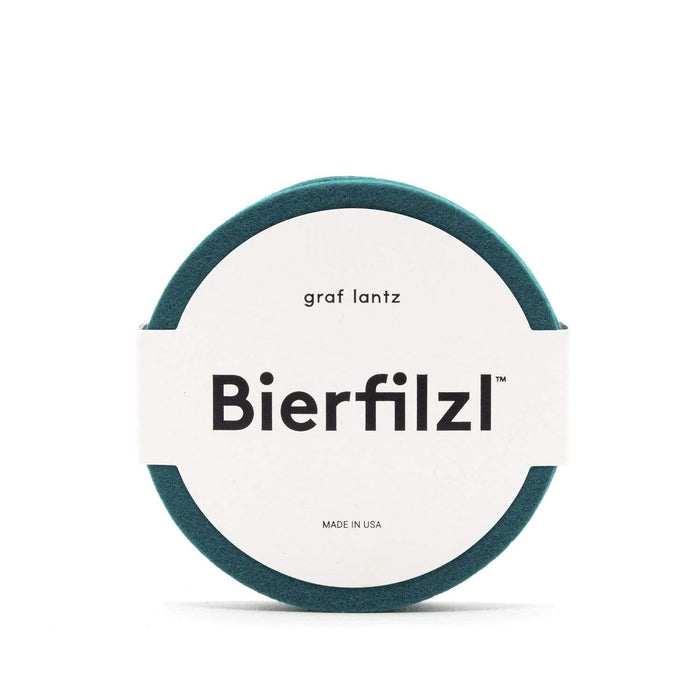 Teal Custom Bierfilzl Round Felt Coaster - Corporate Gifts