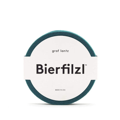 Teal Custom Bierfilzl Round Felt Coaster - Corporate Gifts