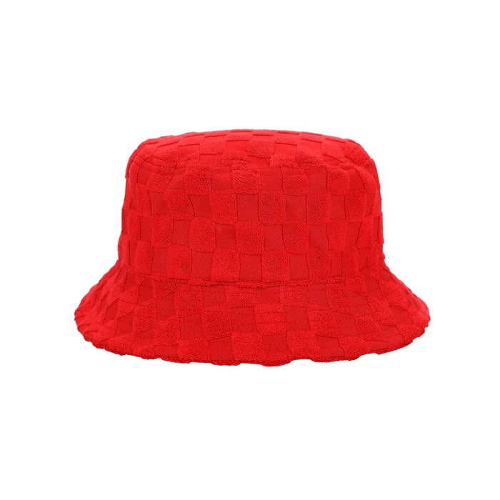 Bioworld Super Mario - Mario Logo Men's Red Checkered Bucket Hat