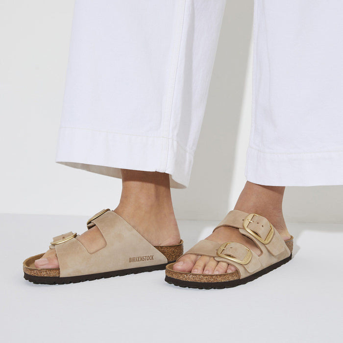 Birkenstock Arizona Big Buckle Nubuck Leather Regular - Sandcastle