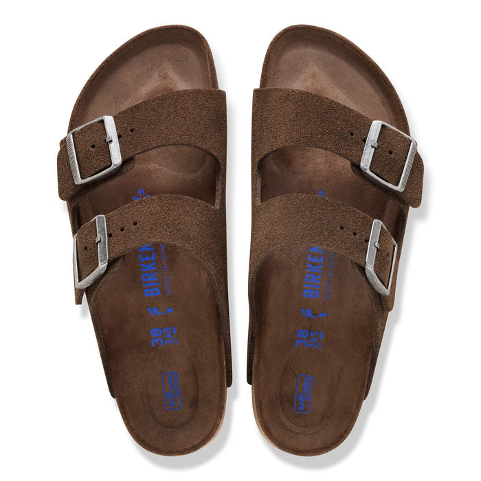 Birkenstock Arizona Suede Leather Soft Footbed - Carafe Tonal