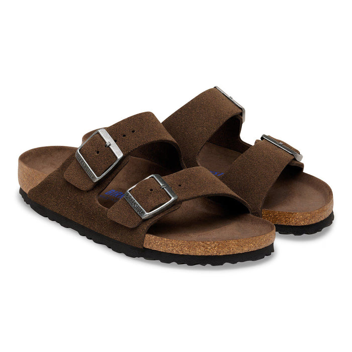 Birkenstock Arizona Suede Leather Soft Footbed - Carafe Tonal
