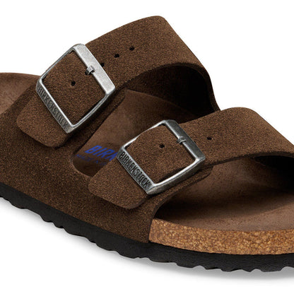 Birkenstock Arizona Suede Leather Soft Footbed - Carafe Tonal