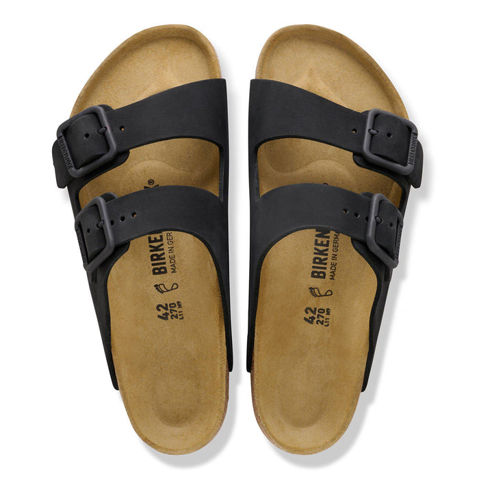 Birkenstock Arizona Wire Buckle Nubuck Leather Regular - Black