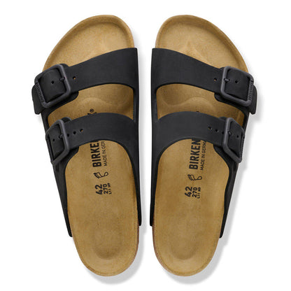 Birkenstock Arizona Wire Buckle Nubuck Leather Regular - Black