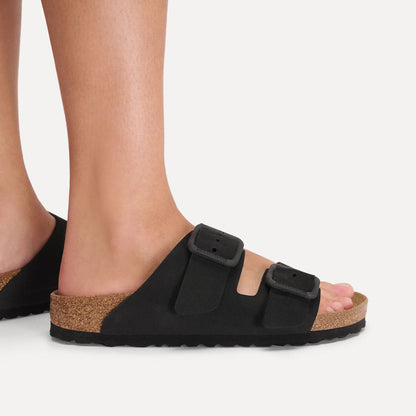 Birkenstock Arizona Wire Buckle Nubuck Leather Regular - Black