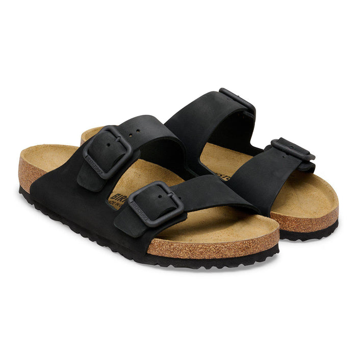 Birkenstock Arizona Wire Buckle Nubuck Leather Regular - Black