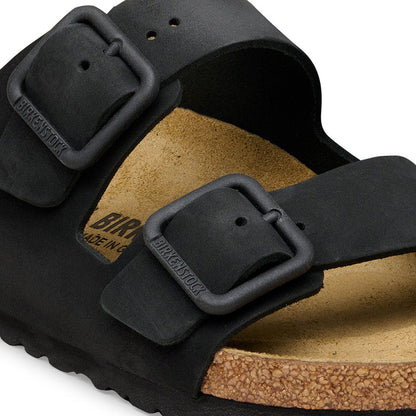 Birkenstock Arizona Wire Buckle Nubuck Leather Regular - Black