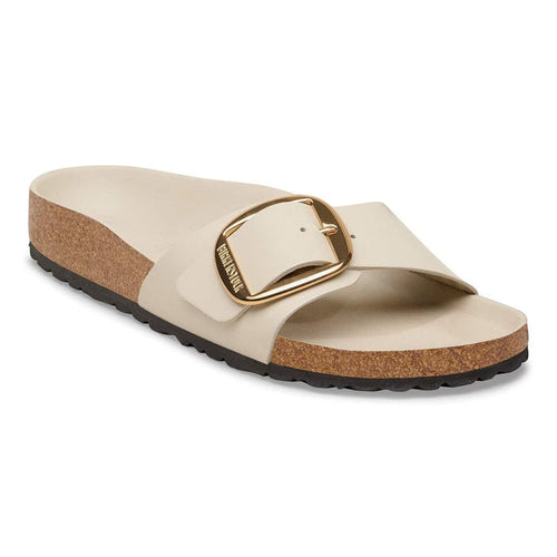 Birkenstock Madrid Big Buckle Leather Narrow - High-Shine Oyster