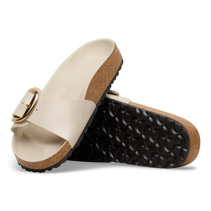 Birkenstock Madrid Big Buckle Leather Narrow - High-Shine Oyster