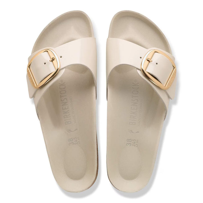 Birkenstock Madrid Big Buckle Leather Narrow - High-Shine Oyster