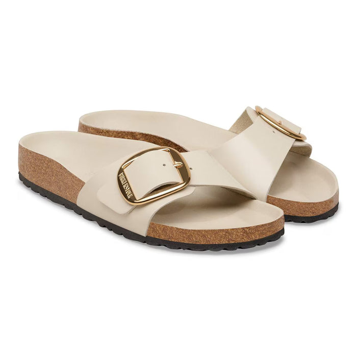 Birkenstock Madrid Big Buckle Leather Narrow - High-Shine Oyster