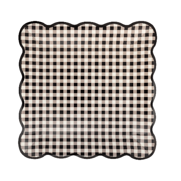 My Mind’s Eye Black Gingham 10" Plate