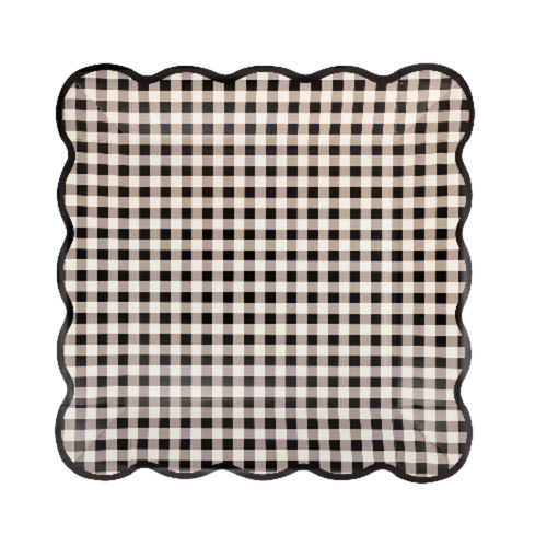 My Mind’s Eye Black Gingham 10" Plate