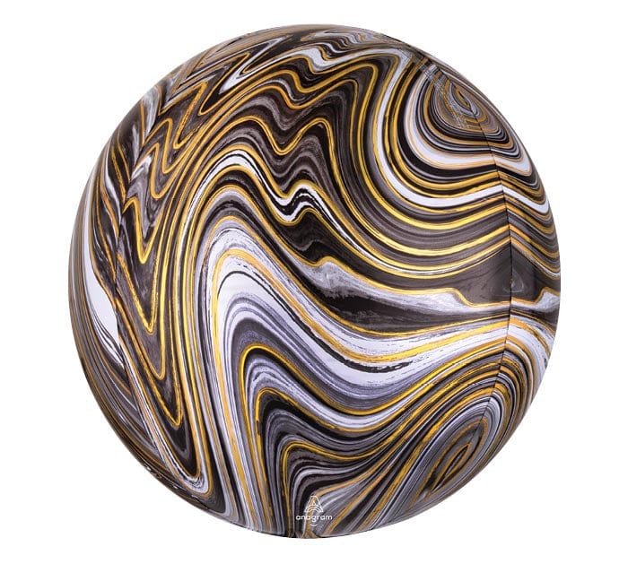 burton+burton Party Black Marble Balloon