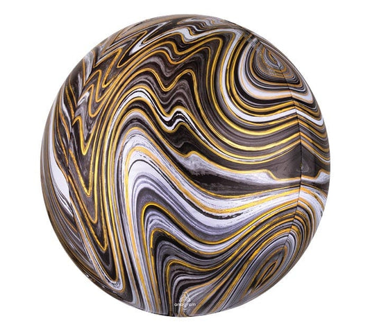 burton+burton Party Black Marble Balloon