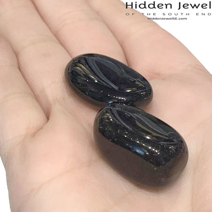Black Obsidian tumbled gemstone