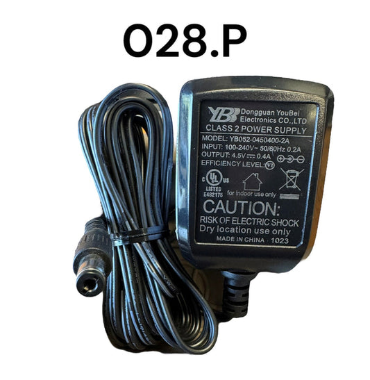 Black Replacement Adapter 4.5V DC 400mA with Male Barrel Jack