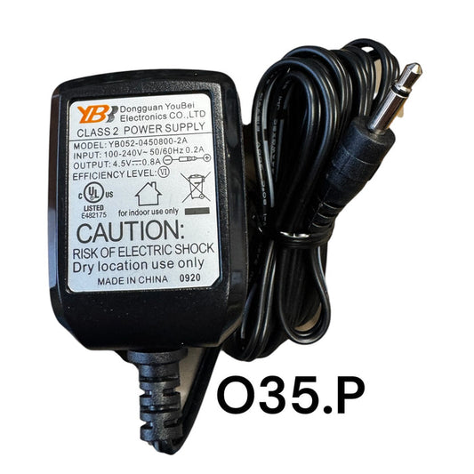 Black Replacement Adapter 4.5V DC 800mA with Male Jack