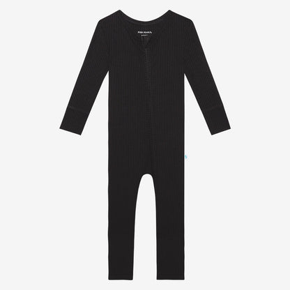 Black Ribbed Convertible One Piece