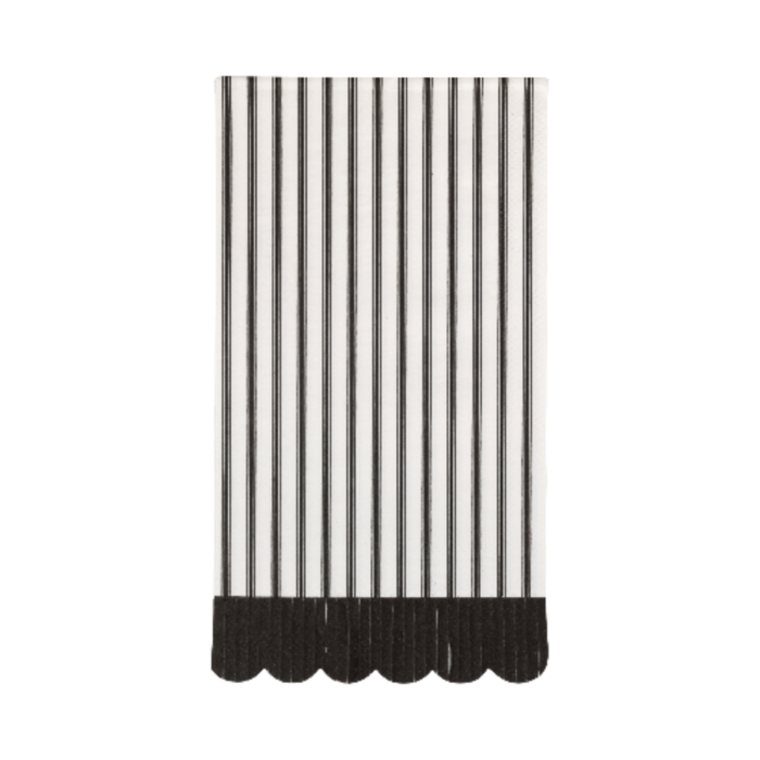 My Mind’s Eye Black Toile Striped Dinner Napkin