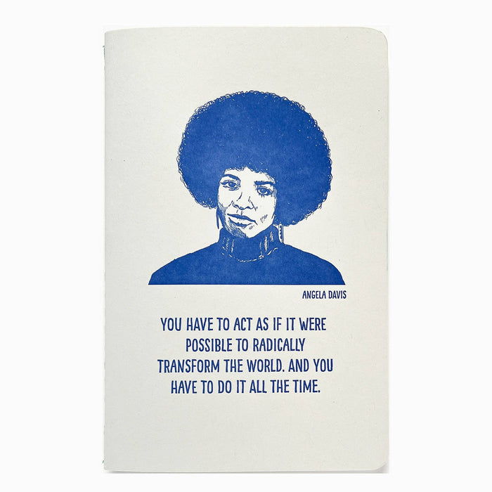 Blackbird Letterpress - Angela Davis letterpress notebook
