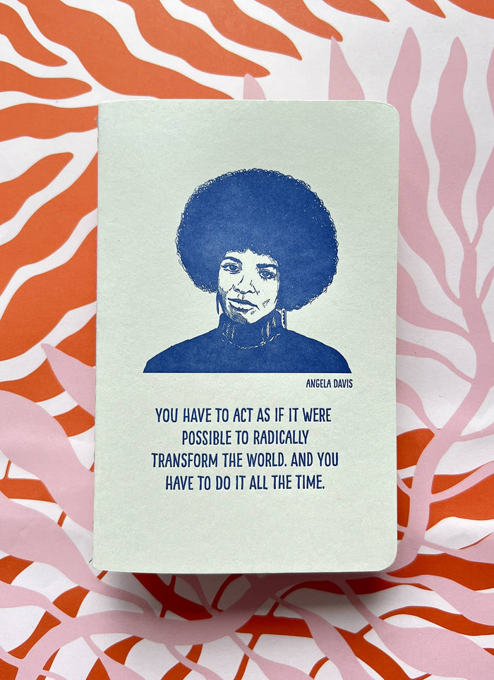 Blackbird Letterpress - Angela Davis letterpress notebook