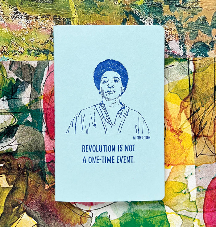 Blackbird Letterpress - Audre Lorde letterpress notebook
