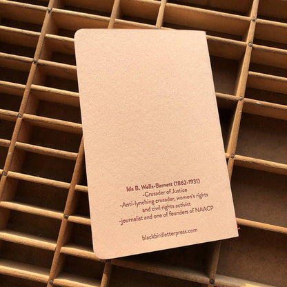 Blackbird Letterpress - Ida B. Wells notebook