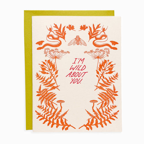 Blackbird Letterpress - I'm Wild About You card