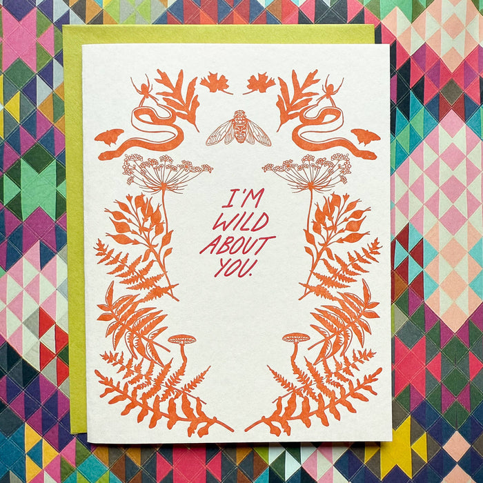 Blackbird Letterpress - I'm Wild About You card