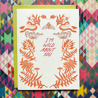 Blackbird Letterpress - I'm Wild About You card