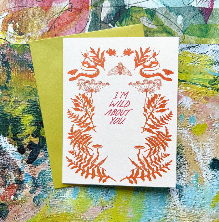 Blackbird Letterpress - I'm Wild About You card