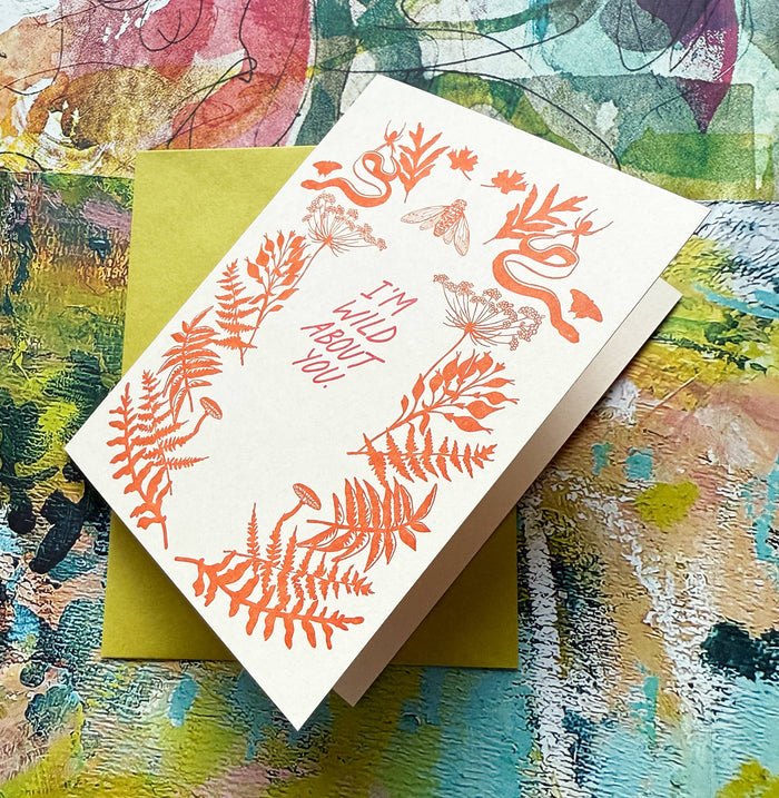 Blackbird Letterpress - I'm Wild About You card
