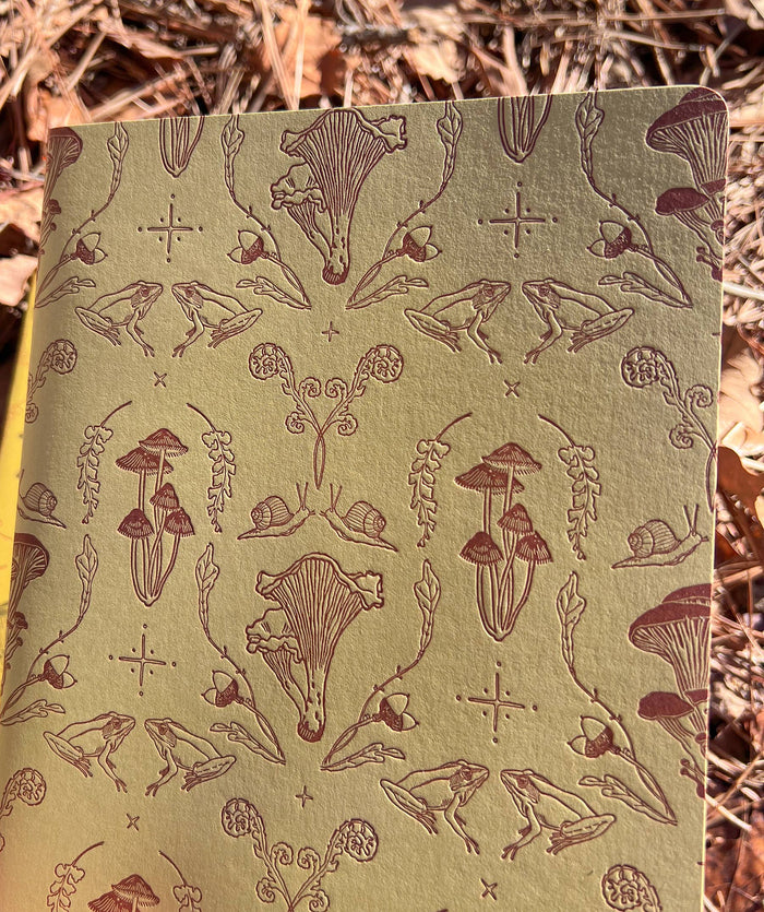 Blackbird Letterpress - Mushroom Xlarge journal notebook