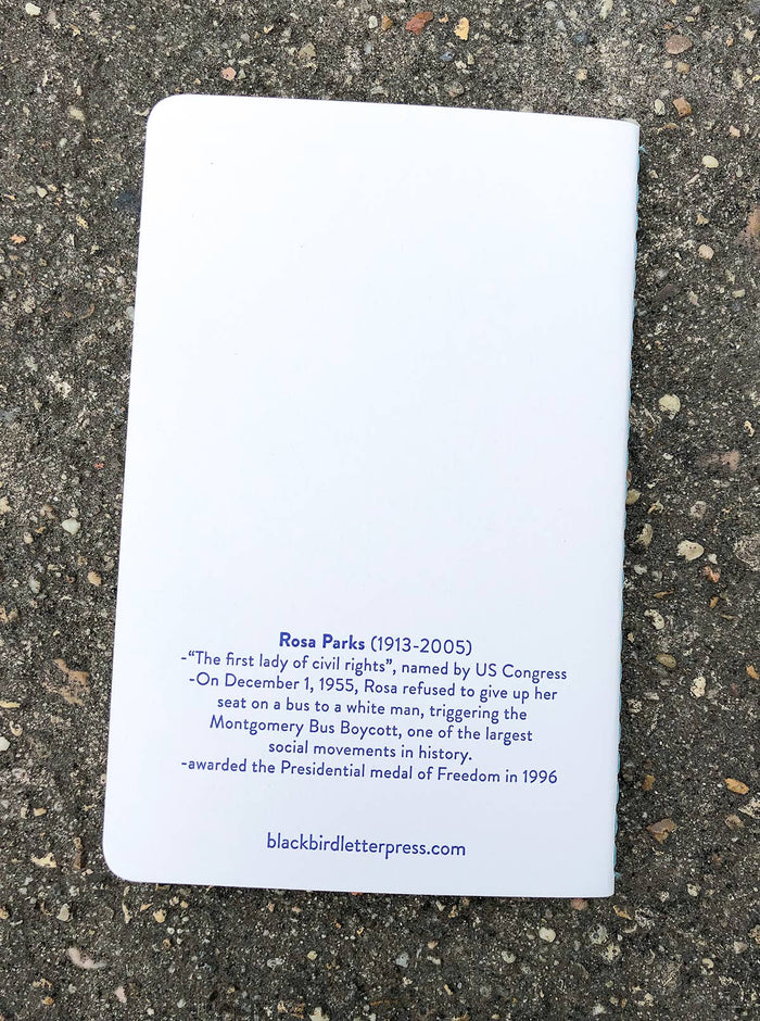 Blackbird Letterpress - Rosa Parks notebook