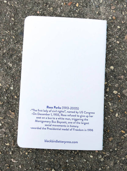 Blackbird Letterpress - Rosa Parks notebook