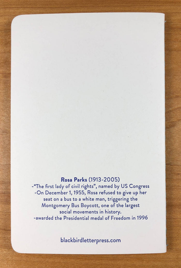 Blackbird Letterpress - Rosa Parks notebook