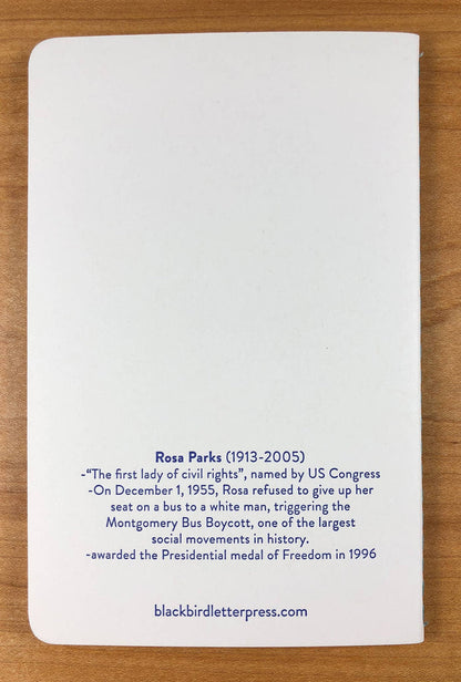 Blackbird Letterpress - Rosa Parks notebook