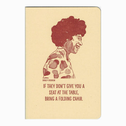Blackbird Letterpress - Shirley Chisholm notebook