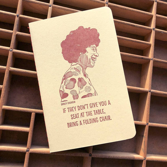 Blackbird Letterpress - Shirley Chisholm notebook
