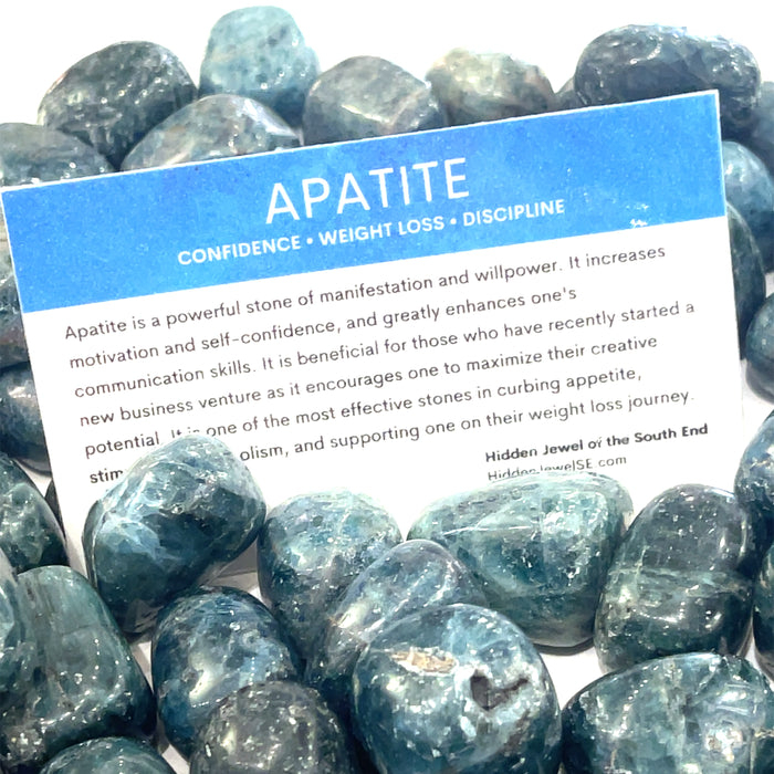 Blue Apatite Gemstone Tumbles