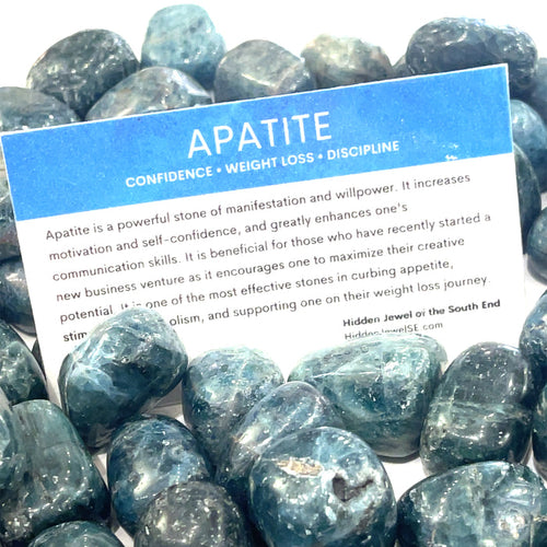 Blue Apatite Gemstone Tumbles