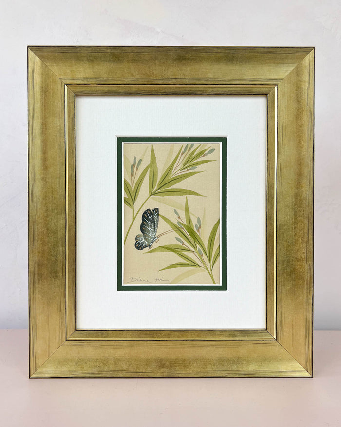 Blue Bamboo (B) Original Painting - Diane Hill