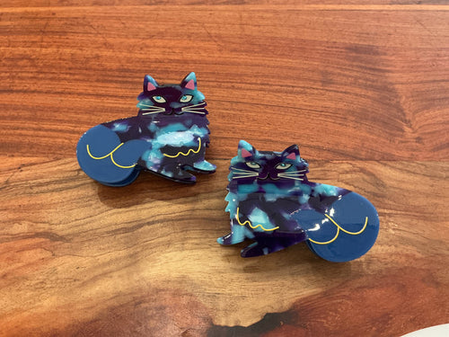 Blue Cat Claw Hair Clip
