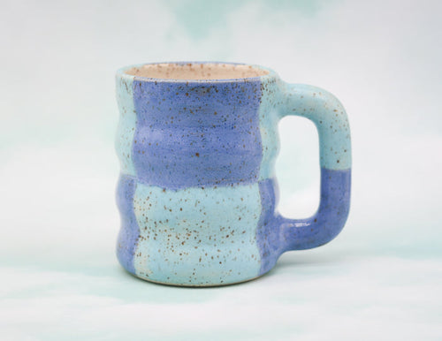 Blue on Blue Checkerboard Mug